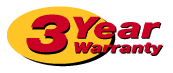 3 Year Warranty