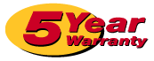 5 year Warranty